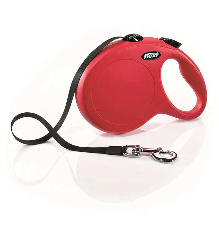 Flexi Classic Tape Rectractable Dog Leash – 110 Lbs – Red – Large – 26 Feet