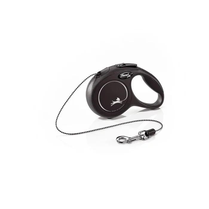 Flexi Classic Tape Rectractable Dog Leash – 55 Lbs – Black – Medium – 16 Feet