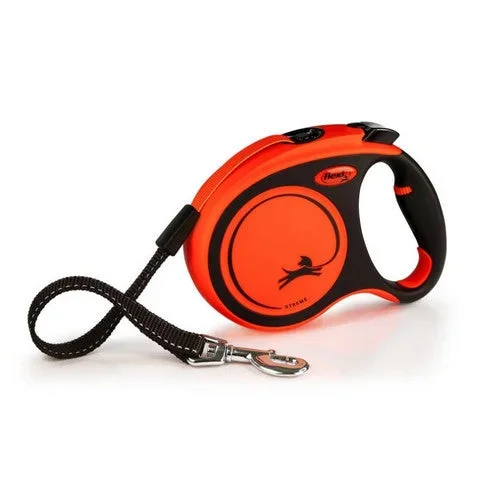 Flexi, Flexi Xtreme Retractable Leash, Orange & Black, Large, 16 Feet