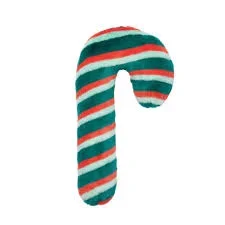 Fluff & Tuff Holiday Candy Cane Dog Toy, XS