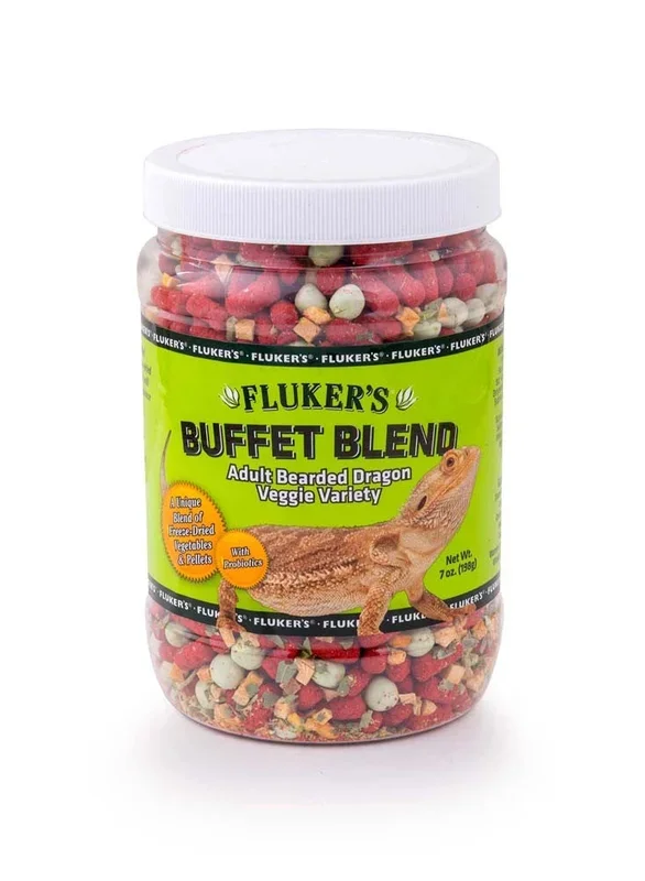 Fluker’s Buffet Blend Adult Bearded Dragon Veggie Variety Freeze Dried Food 1ea/7 oz