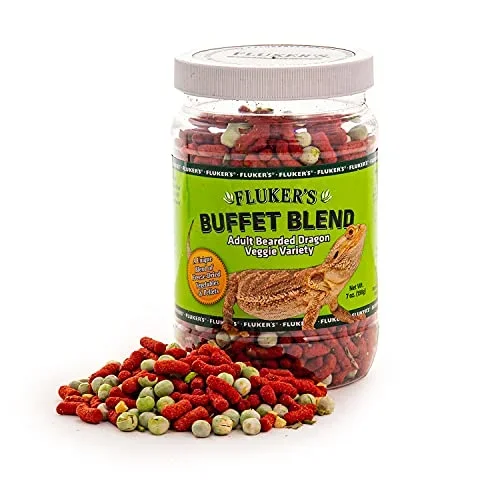Fluker’s Buffet Blend Veggie Variety for Adult Bearded Dragons – 7 oz