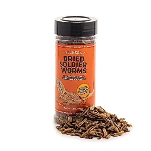 Fluker’s Dried Soldier Worms – 2.2 oz