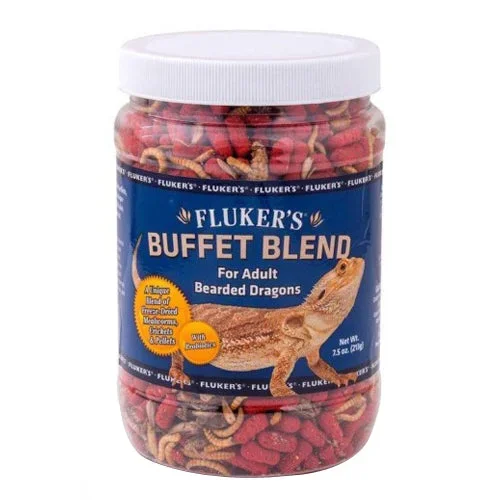 Fluker’s, Fluker’s Buffet Blend Adult Bearded Dragon Formula Freeze Dried Food, 1 Each/7.5 Oz