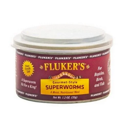 Fluker’s, Gourmet Style Canned Superworms, 1 Count / 1.2 Oz