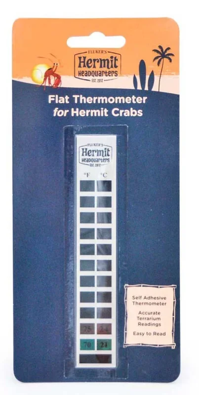 Fluker’s Hermit Crab Flat Thermometer White 1ea