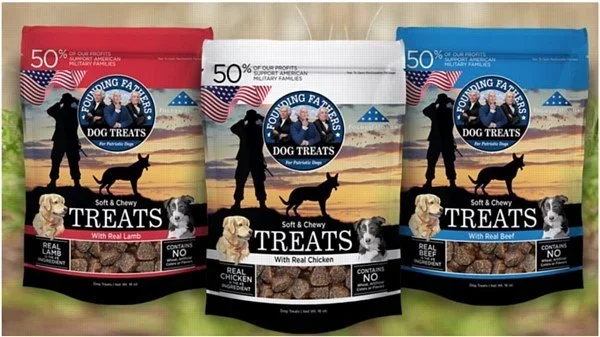 Founding Fathers Dog Soft Chews Chicken – 16 Oz – 6 Count – Case of 6