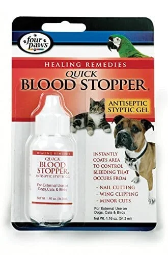Four Paws Quick Blood Stopper Styptic Gel Dog Wound Care – 1.16 Oz