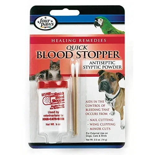 Four Paws Quick Blood Stopper Styptic Powder Dog Wound Care – .5 Oz