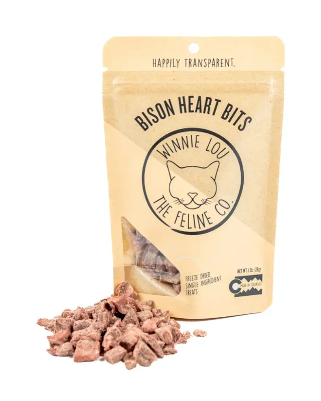 Freeze-Dried Bison Hearts Cat Treat