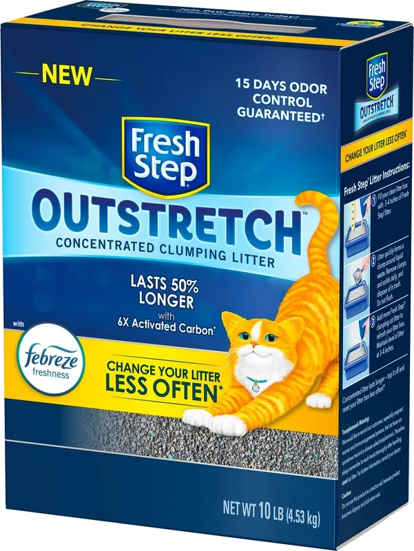 Fresh Step Outstretch Clumping Cat Litter – 10 Lbs – 3 Pack