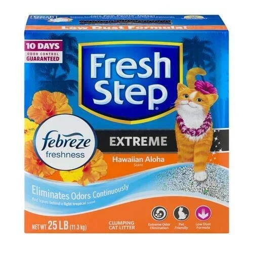 Fresh Step Scented Clumping Cat Litter – Hawaiian Aloha – 25 Lbs
