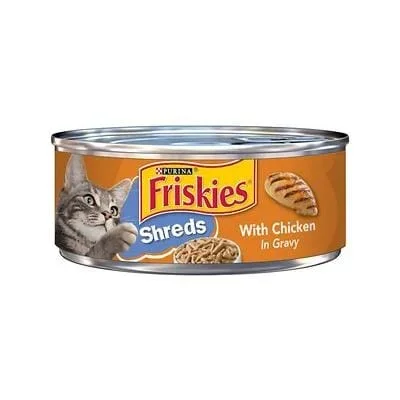 Friskies Savory Shreds with Chicken in Gravy Canned Cat Food