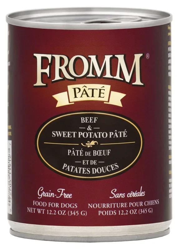 Fromm Beef & Sweet Potato Pâté, Wet Dog Food, 12.2-oz Case of 12