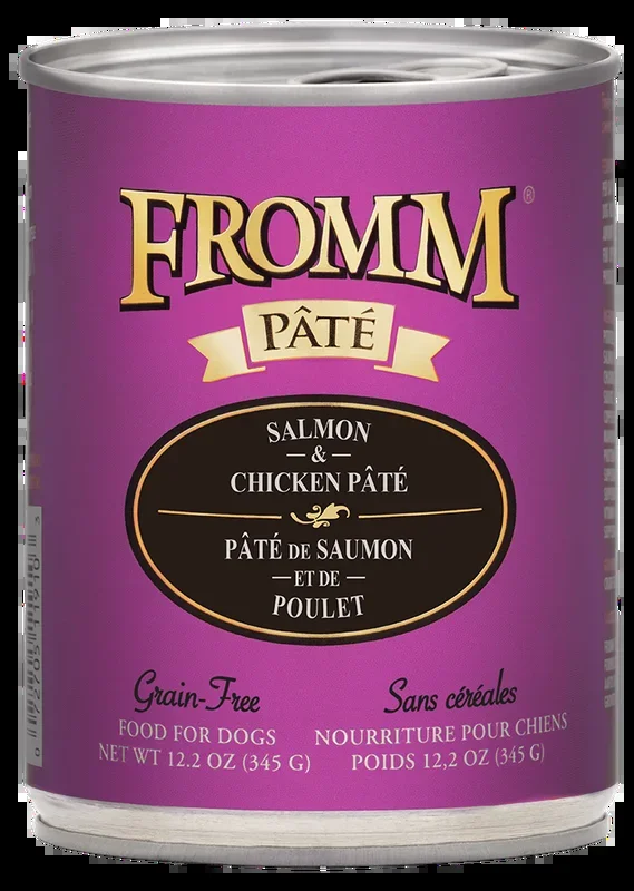 Fromm Grain Free Salmon & Chicken Pâté Canned Dog Food, 12.2 oz