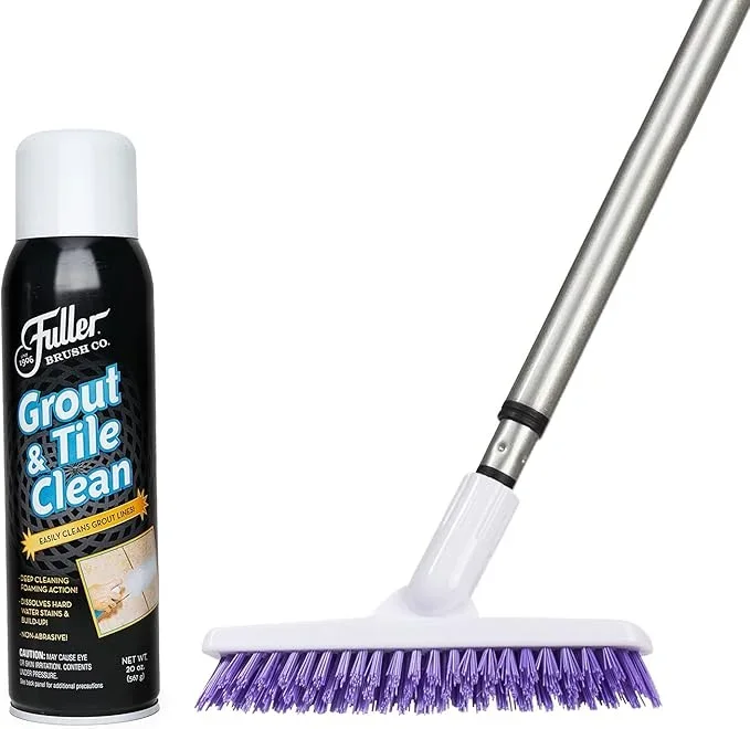 Fuller Brush Tile Grout E-Z Scrubber + Tile & Grout Cleaner – Lightweight Multipurpose Power Surface Scrubber & Cleaner Brush – Perfect for Cleaning Hard to Reach Areas