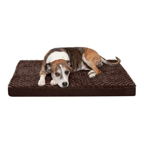 Fur Haven Pet Products, Fur Haven Pet Products Ultra Plush Deluxe Orthopedic Pet Cushion, Chocolate, Large