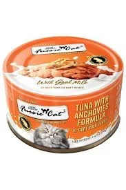Fussie Cat Tuna & Anchovy with Goat Milk, 2.47oz