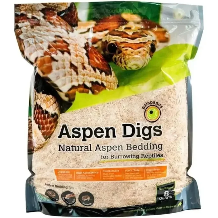 Galapagos Aspen Digs Natural Aspen Bedding Substrate Tan