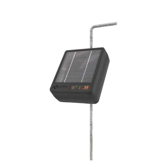 Gallagher Portable S6 Solar Fence Energizer – Lithium Battery Powered Electric Fence for Pet & Wildlife Control