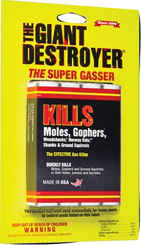 Giant Destroyer Super Gasser For Moles & Gophers – 4 Pack – Case of 12