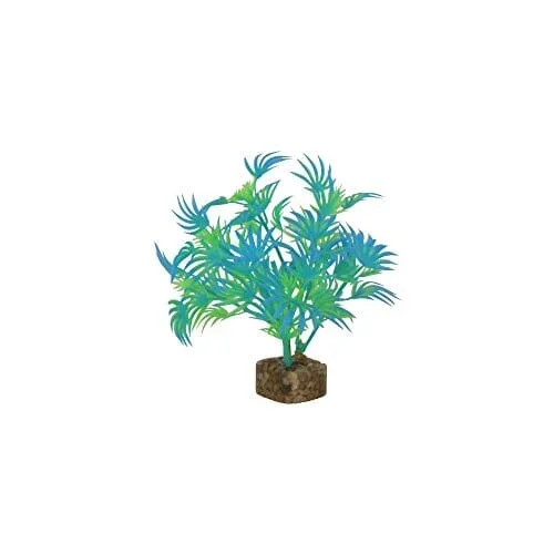 Glofish Multi-Color Plastic Aquarium Plant – Green and Blue – Small