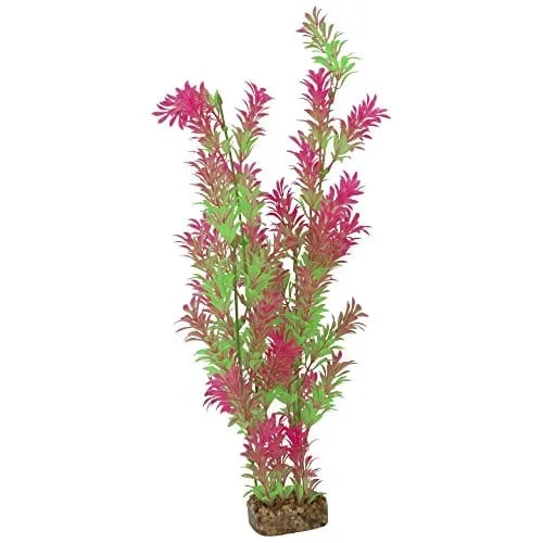 Glofish Multi-Color Plastic Aquarium Plant – Green and Pink – Extra Large