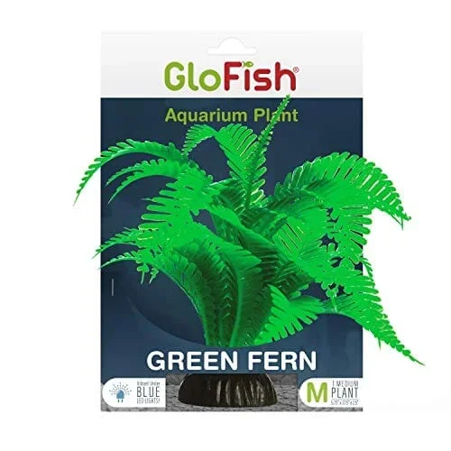 Glofish Plastic Aquarium Plant – Green Fern – Medium