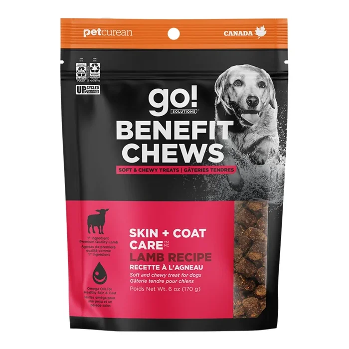 Go! Dog Benefit Chews Skin & Coat Care Lamb 6oz.