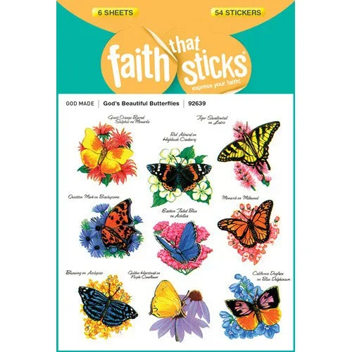 God’s Beautiful Butterflies Stickers 92639