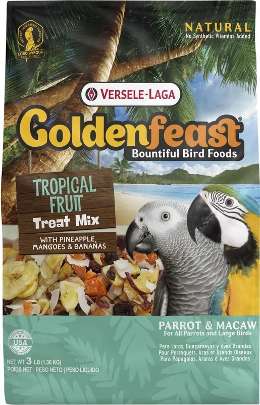 Goldenfeast Tropical Fruit Treat Mix Parrot Bird Food – 3 Lbs
