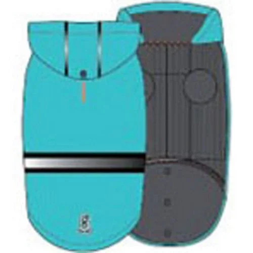 Goo-Eez, Goo-Eez Reflective Hooded Raincoat, Large,Baby Blue/Grey
