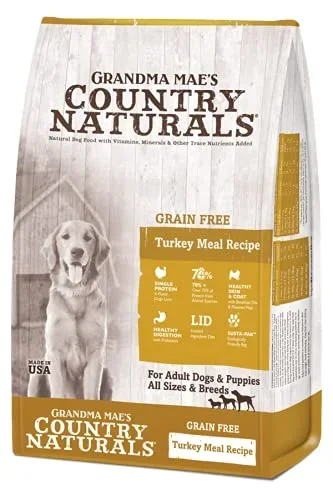 Grandma Mae’s Country Naturals Dog Limited Ingredient Diet Grain-Free Turkey – 25 lbs