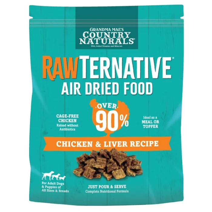 Grandma Mae’s Country Naturals, Grandma Mae’s Country Naturals RawTernative Air Dried Dry Dog Food, Chicken & Liver, 1 Lb