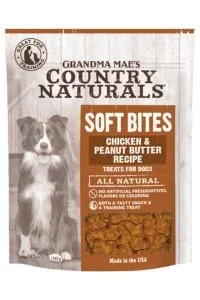 Grandma Mae’s Country Naturals Soft Bites Chicken Peanut Butter Soft and Chewy Dog Treats – 5 Oz