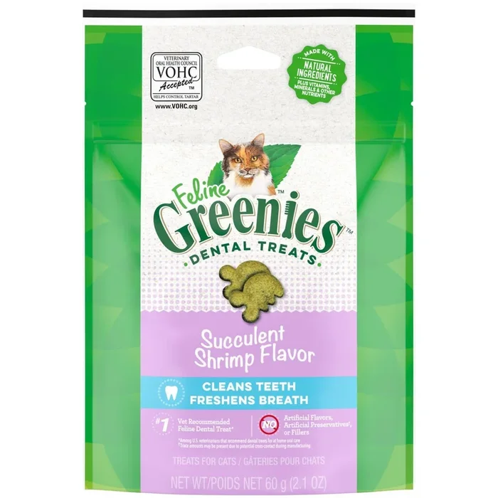 Greenies Feline Shrimp Dental Cat Treats – 2.1 oz