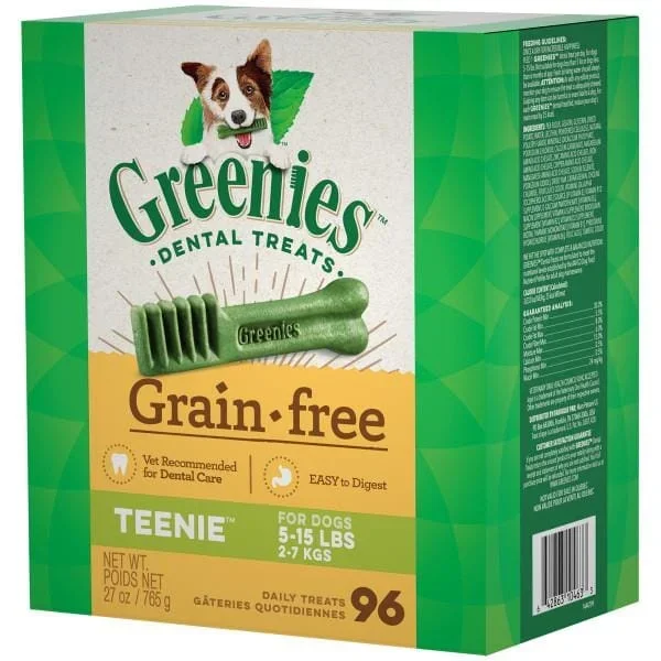 Greenies Grain Free Teenie Tub Treat Pack Dental Dog Treats – 27 oz