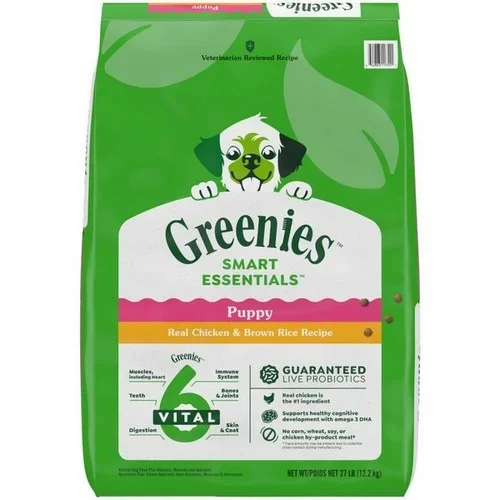 Greenies, Greenies Smart Essentials Puppy High Protein Dry Dog Food, Chicken, 27 Lbs