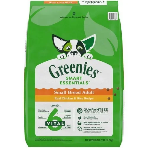 Greenies, Greenies Smart Essentials Small Breed Dry Dog Food, Chicken & Rice, 27 Lbs