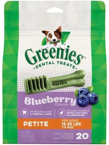 Greenies Petite Blueberry Treat Pack Dental Dog Treats – 12 oz