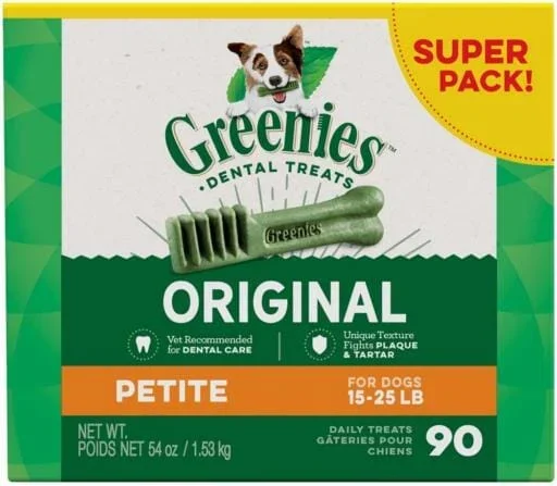 Greenies Petite Value Tub Treat Pack Dental Dog Treats – 54 oz