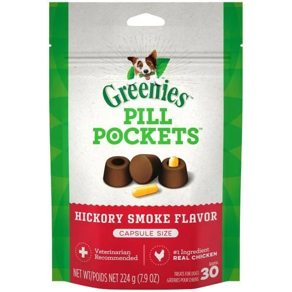 Greenies Pill Pockets for Dogs Hickory Capsule – 7.9 oz – 30 Count
