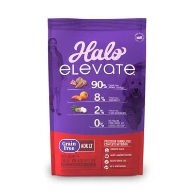 Halo Pets Elevate Grain-Free Red Meat Recipe Dry Dog Food – 20 Lbs