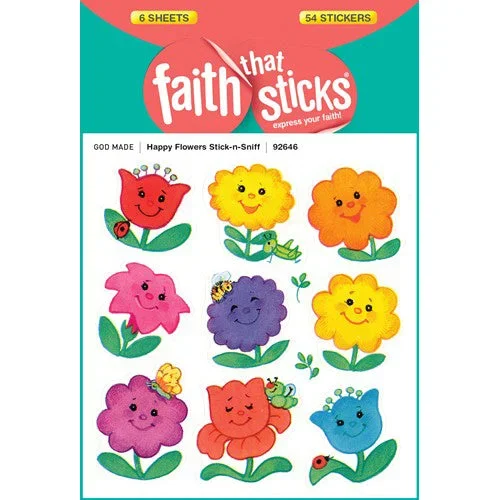 Happy Flowers Stick-n-Sniff Stickers 92646