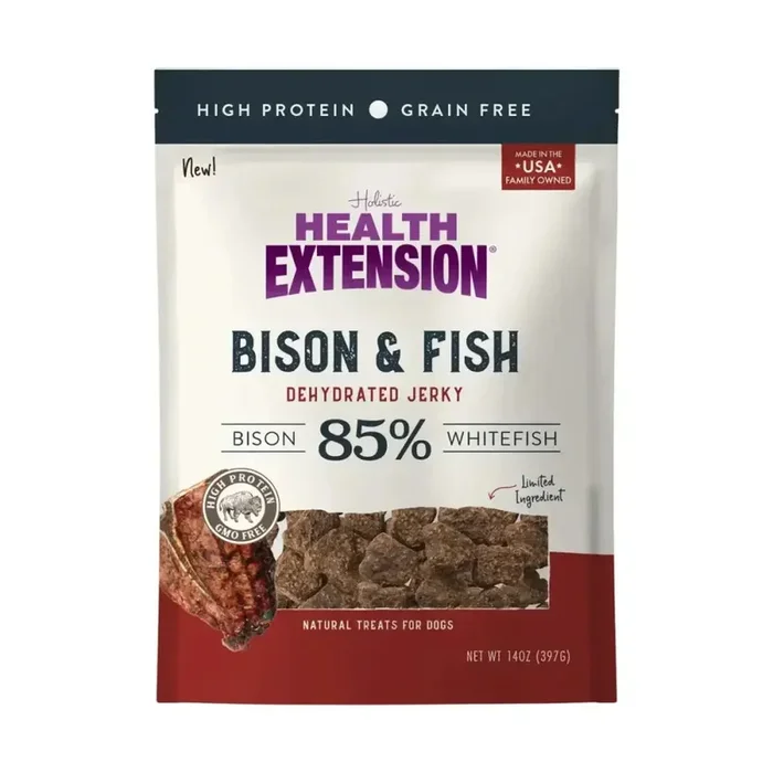 Health Extension Bison & Fish Dehydrated Jerky Recipe for Dogs