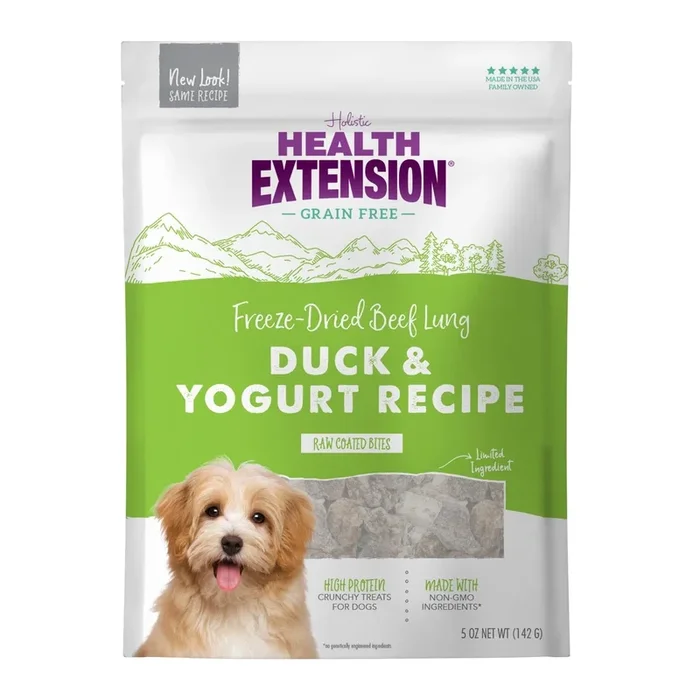 Health Extension Bully Puffs Duck and Yogurt Soft and Chewy Dog Treats – 5 Oz