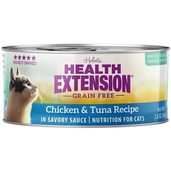 Health Extension Grain Free Chicken / Tuna Wet Cat Food 24 / 2.8 oz