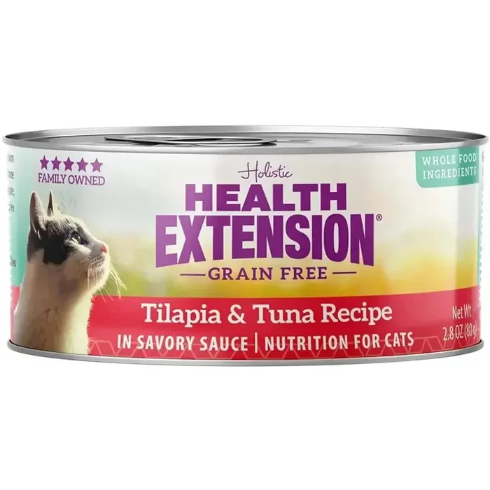 Health Extension Grain Free Tilapia and Tuna Canned Cat Food 24 / 2.8 oz