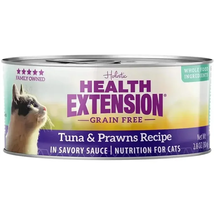 Health Extension Grain Free Tuna and Prawns Canned Cat Food 24 / 2.8 oz