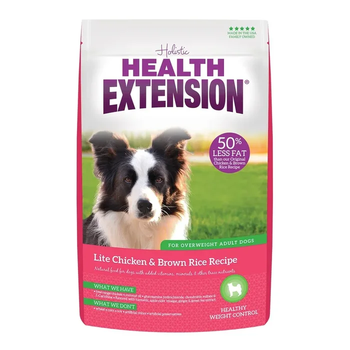 Health Extension Original Weight Control Chicken and Brown Rice with Minerals Dry Dog Food – 1 Lb